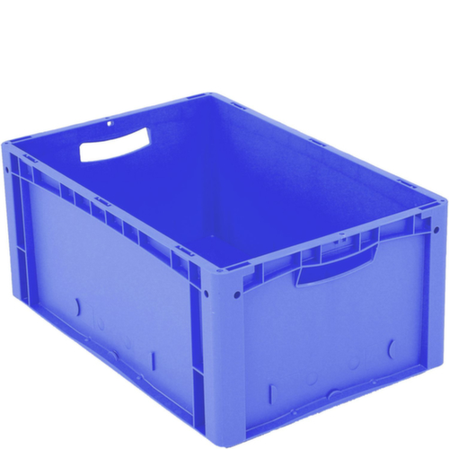 Euronorm-Stapelbehälter mit Doppelboden, blau, Inhalt 49 l Standard 2 L