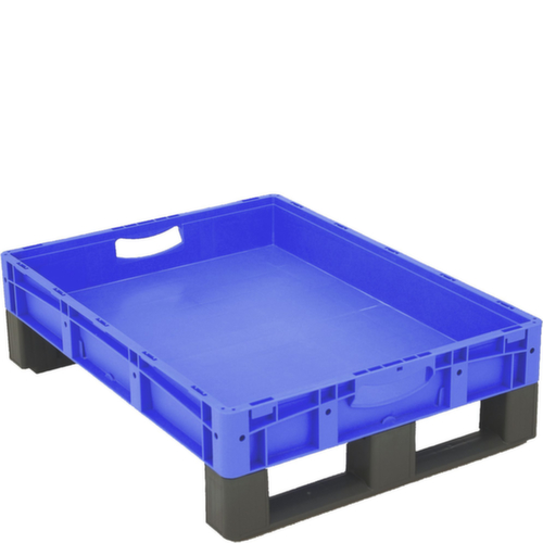 Euronorm-Stapelbehälter mit Doppelboden, blau, Inhalt 36 l Standard 2 L