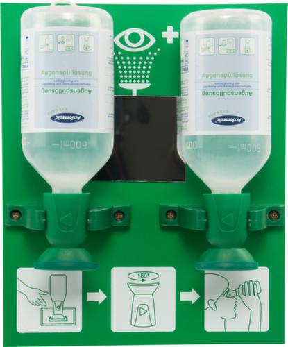actiomedic Augenspülstation mit Spiegel, 2 x 500 ml Kochsalzlösung Standard 1 L