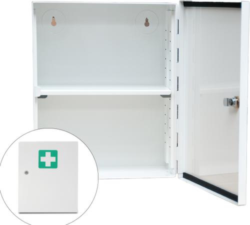 actiomedic Erste-Hilfe-Schrank aus Stahl, leer / für Füllung nach DIN 13157 Standard 2 L