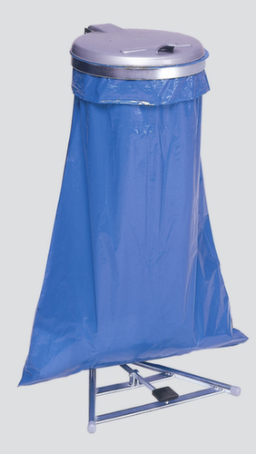 VAR Müllsackständer mit Fußpedal, für 120-Liter-Säcke, Deckel silber Standard 3 L
