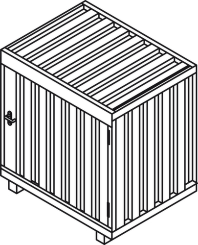 Säbu Magazinbox mit hochklappbarem Dach Technische Zeichnung 1 L