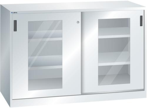 LISTA Sichtfenster-Schiebetürenschrank mit verzinkten Böden Standard 1 L