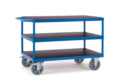 fetra Tischwagen SUPER-MULTIVARIO mit rutschfesten Etagen 1600x800 mm, Traglast 1200 kg, 3 Etagen Standard 1 L