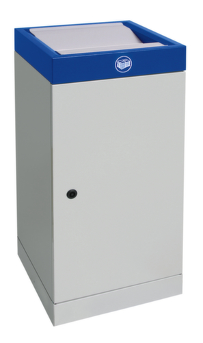 stumpf Nicht brennbarer Abfallbehälter, 70 l, RAL7035 Lichtgrau, Deckel RAL5010 Enzianblau Standard 1 L