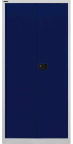 Bisley Aktenschrank Universal, 5 Ordnerhöhen, lichtgrau/oxfordblau Standard 3 L