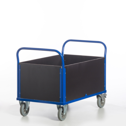 Rollcart Vierwandwagen mit rutschsicherer Ladefläche, Traglast 1200 kg, Ladefläche 1200 x 770 mm Standard 6 L