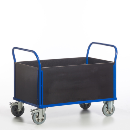 Rollcart Vierwandwagen mit rutschsicherer Ladefläche, Traglast 1200 kg, Ladefläche 1200 x 770 mm Standard 13 L