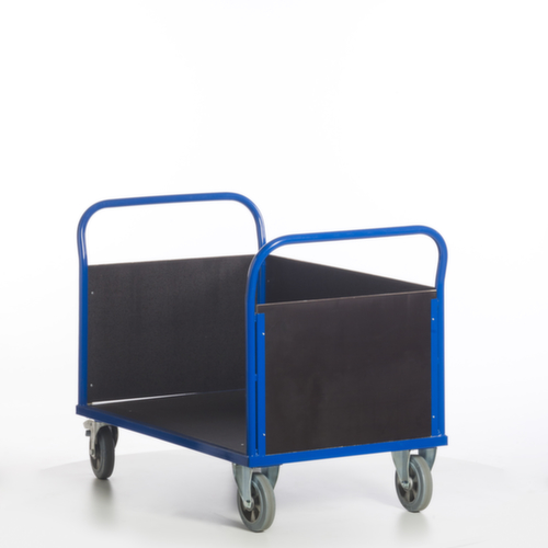 Rollcart Dreiwandwagen mit rutschsicherer Ladefläche, Traglast 1200 kg Standard 3 L