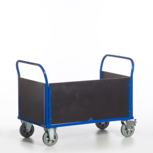 Rollcart Dreiwandwagen mit rutschsicherer Ladefläche, Traglast 1200 kg Standard 6 L