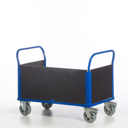 Rollcart Dreiwandwagen mit rutschsicherer Ladefläche, Traglast 1200 kg Standard 8 L
