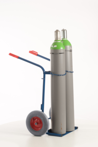 Rollcart Flaschenkarre, für 2x40/50 l Flasche, Luft-Bereifung Standard 10 L