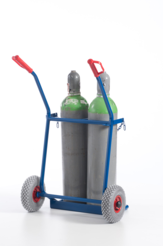 Rollcart Flaschenkarre, für 2x20 l Flasche, Luft-Bereifung Standard 7 L