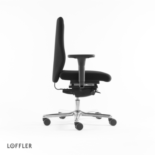Löffler Bürodrehstuhl mit Kyphosenlehne, schwarz Standard 3 L