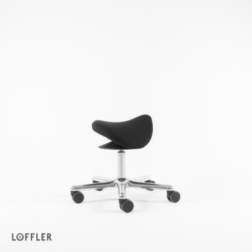 Löffler Sattelsitzhocker Sedlo mit Höhenverstellung, Sitz schwarz, Rollen Artikel ähnlich 2 L