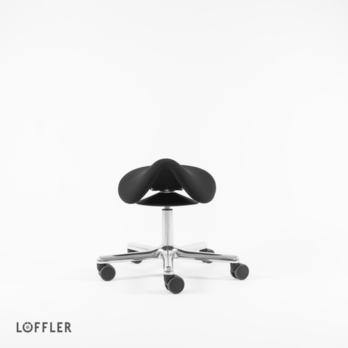 Löffler Sattelsitzhocker Sedlo mit Höhenverstellung, Sitz schwarz, Rollen Artikel ähnlich 1 L