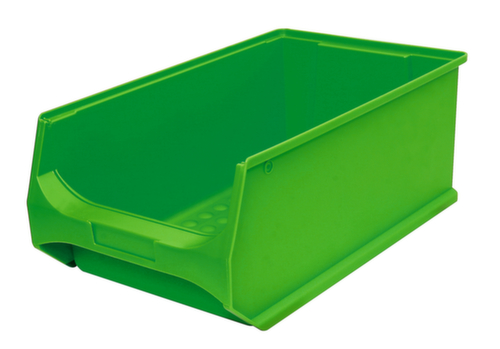 Sichtlagerkasten Grip mit Noppenboden, grün, Tiefe 500 mm, Polypropylen Standard 1 L