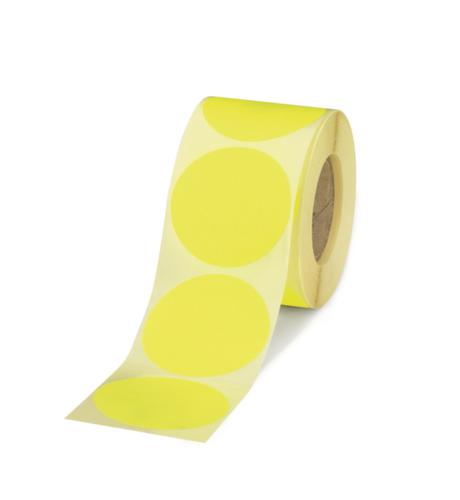 Permanent klebende Markierungspunkte neonfarbend, gelb Standard 1 L