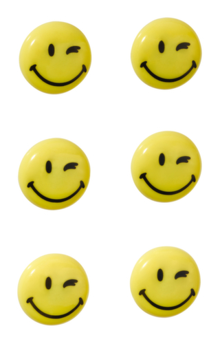 Franken Magnet "Happy", gelb, Ø 30 mm Standard 1 L