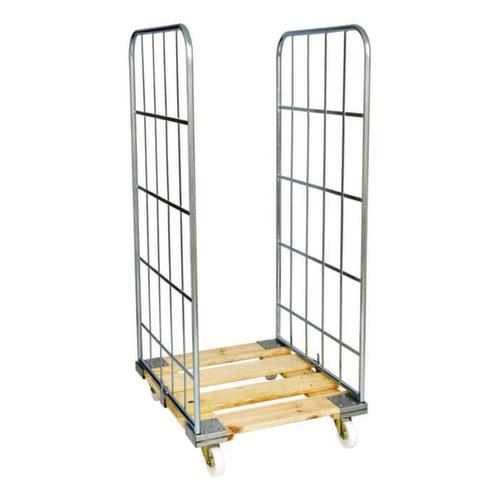 Rollbehälter mit Holz-Plattform, Traglast 500 kg, Länge x Breite 810 x 724 mm Standard 1 L