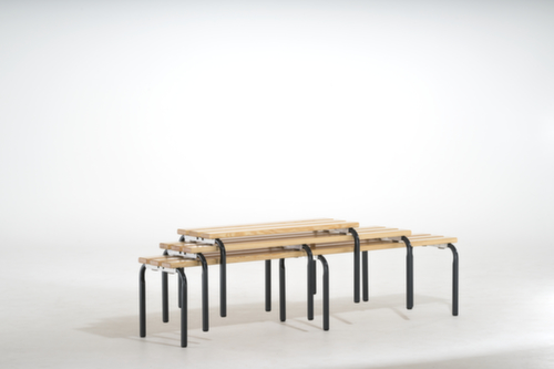 Sypro Stapelbare Sitzbank mit Holzleisten Milieu 1 L