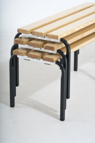 Sypro Stapelbare Sitzbank mit Holzleisten Detail 1 L