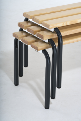 Sypro Stapelbare Sitzbank mit Holzleisten Detail 2 L