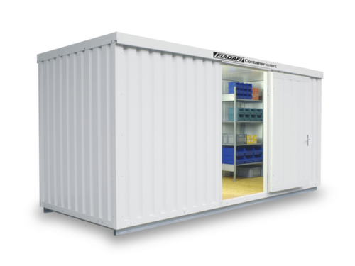 Säbu Isolierter Materialcontainer FLADAFI® IC 1500 mit Fußboden fertig montiert Standard 1 L
