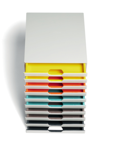 Durable Schubladenbox VARICOLOR® MIX in weiß, für DIN A4/DIN C4/Folio Standard 3 L
