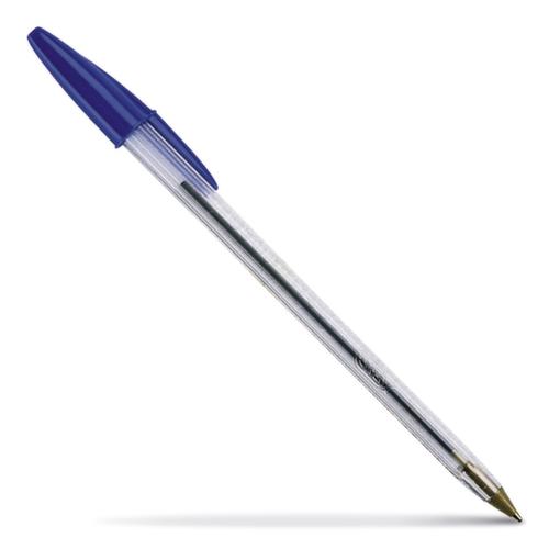BIC® Kugelschreiber Cristal, Schriftfarbe blau, Schaft transparent Standard 1 L