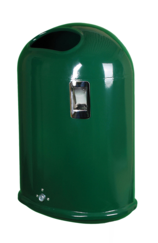 Ovaler Abfallbehälter für den Außenbereich, moosgrün Standard 2 L