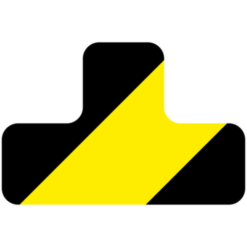 EICHNER Klebesymbol, T-Form, gelb/schwarz Standard 1 L