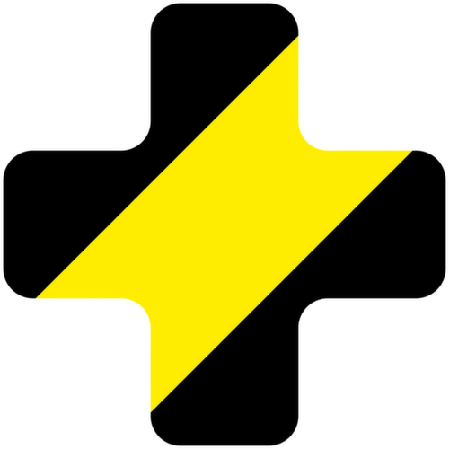 EICHNER Klebesymbol, Plus, gelb/schwarz Standard 1 L