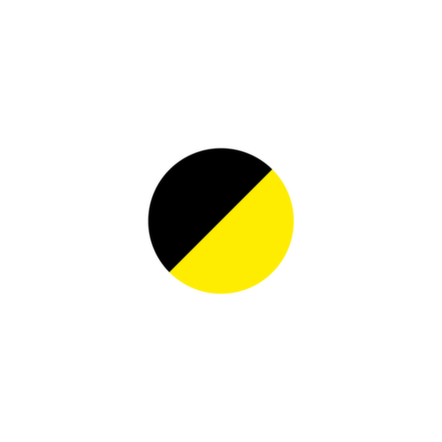 EICHNER Klebesymbol, Kreis, gelb/schwarz Standard 1 L