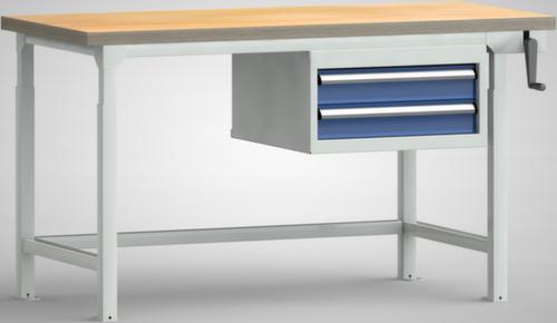 KLW Lutz Höhenverstellbare Werkbank mit Schubladen, 2 Schubladen Standard 1 L