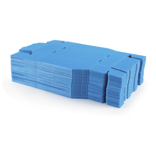 Faltbarer Sichtlagerkasten, blau, Tiefe 278 mm, Polypropylen Standard 2 L