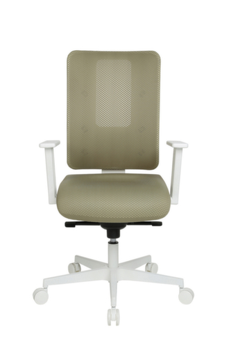 Topstar Bürodrehstuhl Sitness Life 50 mit offenem Rückenträger, Netzrückenlehne mit offenem Rückenträger, schlamm Standard 3 L