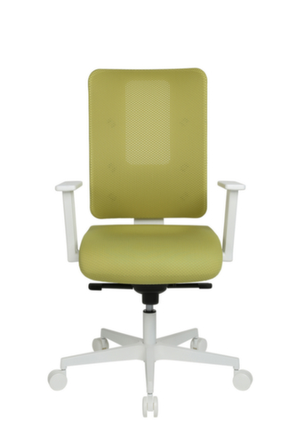 Topstar Bürodrehstuhl Sitness Life 50 mit offenem Rückenträger, Netzrückenlehne mit offenem Rückenträger, senfgrün Standard 3 L