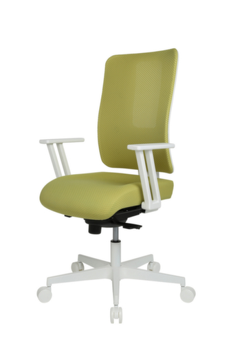 Topstar Bürodrehstuhl Sitness Life 50 mit offenem Rückenträger, Netzrückenlehne mit offenem Rückenträger, senfgrün Standard 6 L
