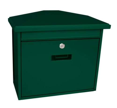 Wandbriefkasten Zamoran mit Namensschild und Zeitungsfach, grün Standard 1 L