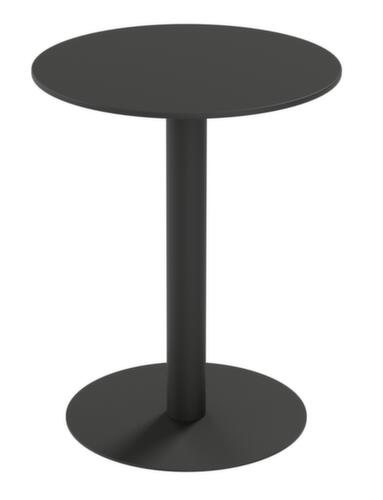 Paperflow Wetterfester Outdoor-Tisch Cross, Ø 600 mm, Platte schwarz Standard 1 L