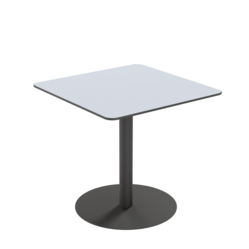 Paperflow Wetterfester Outdoor-Tisch Cross, Breite x Tiefe 800 x 800 mm, Platte grau Standard 1 L