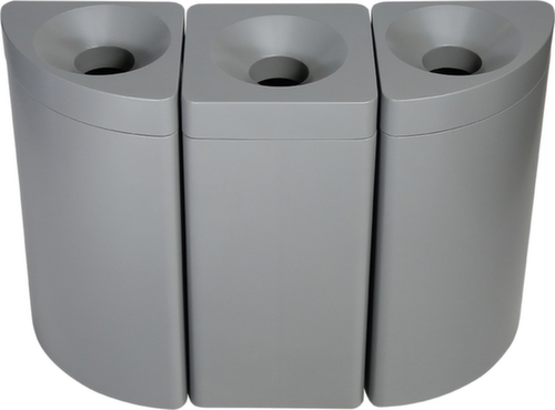 Selbstlöschender Wertstoffbehälter probbax®, 40 l, grau, Kopfteil grau Milieu 2 L