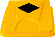 Deckel probbax® mit eckigem Einwurf für Wertstoffsammler, gelb Standard 1 L