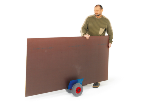Rollcart Plattenroller mit Gummibelag, Traglast 200 kg, Vollgummi-Bereifung Standard 3 L
