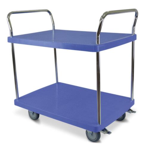 Kunststoff-Servierwagen, Traglast 150 kg, 2 Etagen