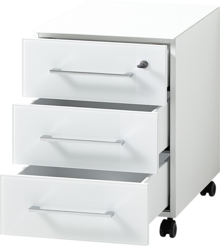 Rollcontainer GW-MONTERIA mit 3 Schubladen, 3 Schublade(n), weiß/weiß Standard 2 L