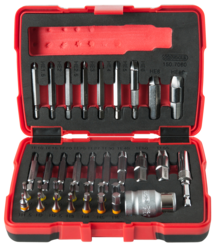 1/4" + 10 mm Torx- und Innensechskant-Schrauben-Ausdreher-Satz
