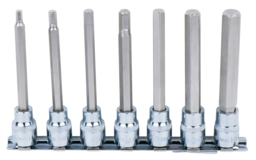 3/8" CHROMEplus Bit-Stecknuss-Satz Innensechskant