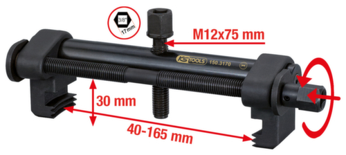 KS Tools Universal-Rillen-Riemenscheiben-Abzieher Ø 40-165 mm Standard 2 L